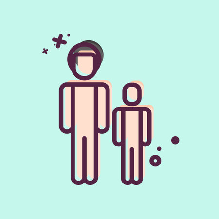 Icon Father And Son. related to Family symbol. simple design editable. simple illustrationのイラスト素材