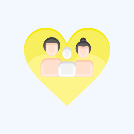 Icon Loves. related to Family symbol. glyph style. simple design editable. simple illustrationのイラスト素材