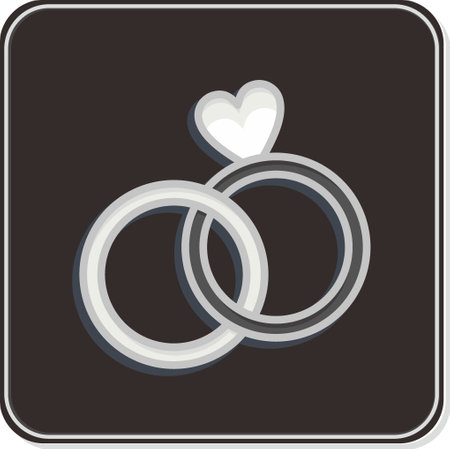 Icon Ring. related to Family symbol. simple design editable. simple illustrationのイラスト素材