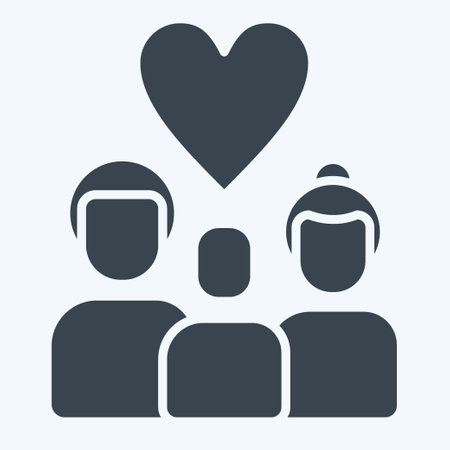 Icon Love. related to Family symbol. glyph style. simple design editable. simple illustrationのイラスト素材