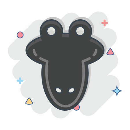 Icon Alligator. related to Animal Head symbol. simple design editable. simple illustrationのイラスト素材