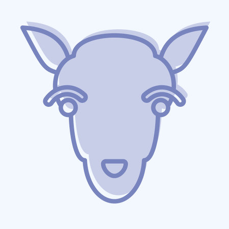 Icon Lamb. related to Animal Head symbol. simple design editable. simple illustrationのイラスト素材