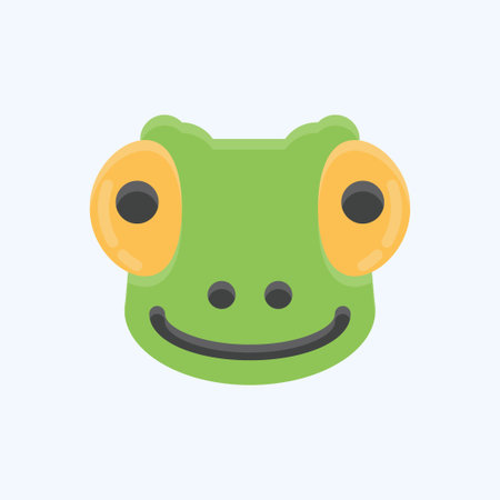 Icon Chameleon. related to Animal Head symbol. simple design editable. simple illustrationのイラスト素材