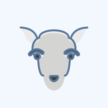 Icon Lamb. related to Animal Head symbol. simple design editable. simple illustrationのイラスト素材