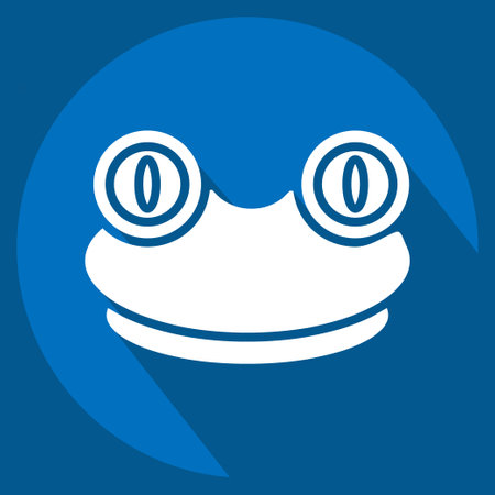 Icon Frog. related to Animal Head symbol. simple design editable. simple illustrationのイラスト素材