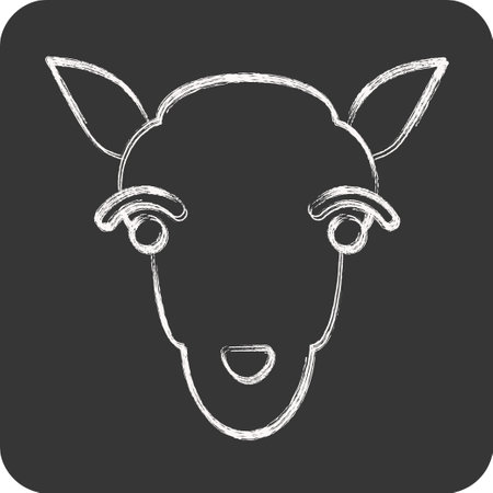 Icon Lamb. related to Animal Head symbol. simple design editable. simple illustrationのイラスト素材