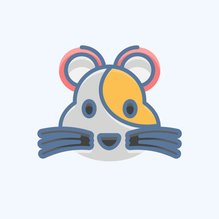 Icon Hamster. related to Animal Head symbol. simple design editable. simple illustrationのイラスト素材