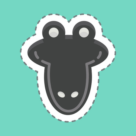 Icon Alligator. related to Animal Head symbol. simple design editable. simple illustrationのイラスト素材