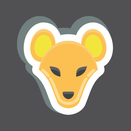 Icon Hyena. related to Animal Head symbol. simple design editable. simple illustrationのイラスト素材