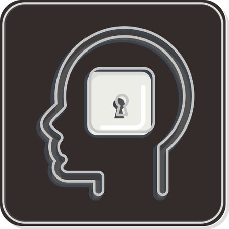 Icon Psychology. related to Psychology Personality symbol. simple design editable. simple illustrationのイラスト素材
