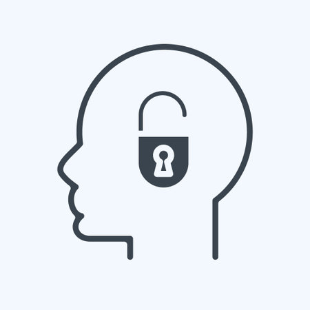 Icon Weakness. related to Psychology Personality symbol. simple design editable. simple illustrationのイラスト素材