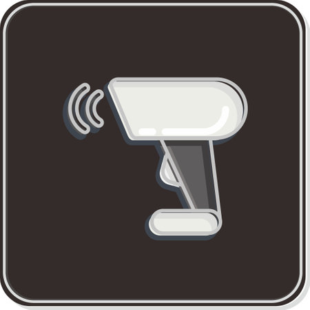 Icon Barcode Scanner. related to Black Friday symbol. shopping. simple illustrationのイラスト素材