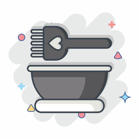 Icon Hair Dye. related to Barbershop symbol. Beauty Saloon. simple illustrationのイラスト素材