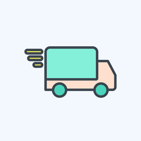 Icon Fast Delivery. related to Black Friday symbol. shopping. simple illustrationのイラスト素材