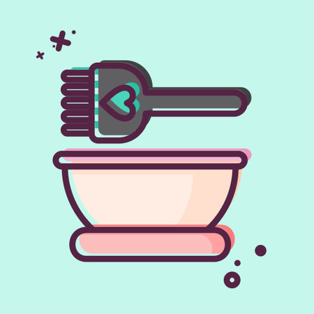 Icon Hair Dye. related to Barbershop symbol. Beauty Saloon. simple illustrationのイラスト素材
