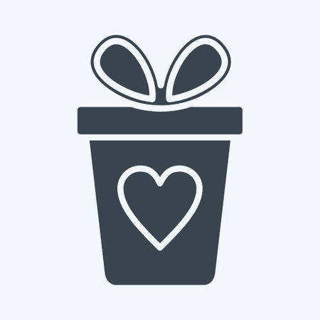 Icon Gift Box. related to Black Friday symbol. shopping. simple illustrationのイラスト素材
