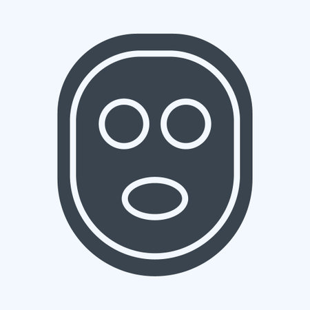 Icon Facial Mask. related to Barbershop symbol. Beauty Saloon. simple illustrationのイラスト素材