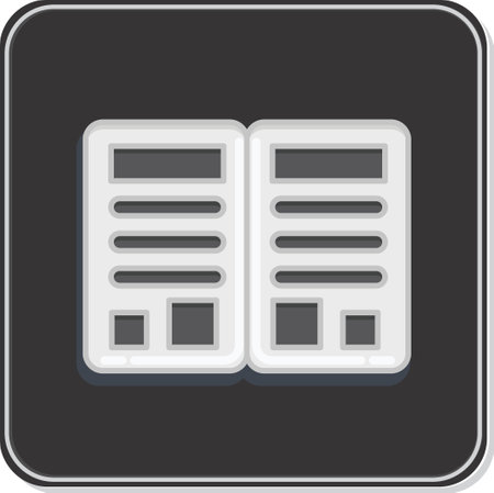 Icon Magazine. related to Barbershop symbol. Beauty Saloon. simple illustrationのイラスト素材