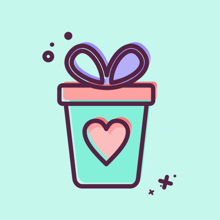 Icon Gift Box. related to Black Friday symbol. shopping. simple illustrationのイラスト素材