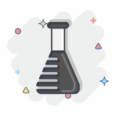 Icon Lab Tested. related to CBD Oil symbol. simple design editable. simple illustrationのイラスト素材