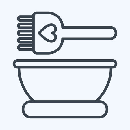 Icon Hair Dye. related to Barbershop symbol. Blue Eyes Style. Beauty Saloon. simple illustrationのイラスト素材