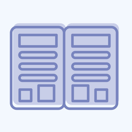 Icon Magazine. related to Barbershop symbol. Beauty Saloon. simple illustrationのイラスト素材