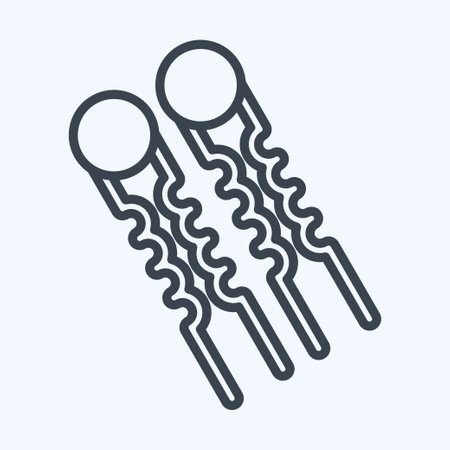 Icon Hair Pins. related to Barbershop symbol. Beauty Saloon. simple illustrationのイラスト素材