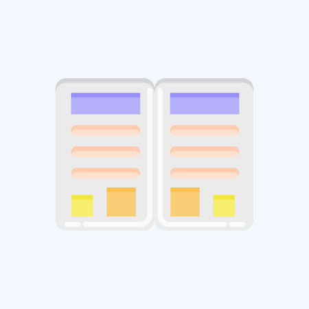 Icon Magazine. related to Barbershop symbol. Beauty Saloon. simple illustrationのイラスト素材