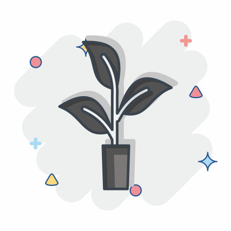 Icon Organically Grown Hemp. related to CBD Oil symbol. simple design editable. simple illustrationのイラスト素材