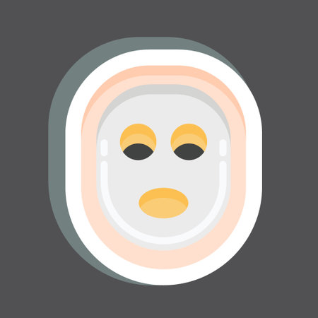 Icon Facial Mask. related to Barbershop symbol. Beauty Saloon. simple illustrationのイラスト素材