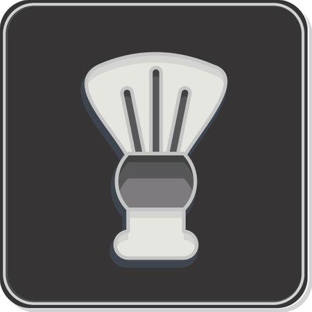 Icon Shaving Brush. related to Barbershop symbol. Beauty Saloon. simple illustrationのイラスト素材
