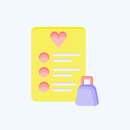Icon Wishlist. related to Black Friday symbol. shopping. simple illustrationのイラスト素材