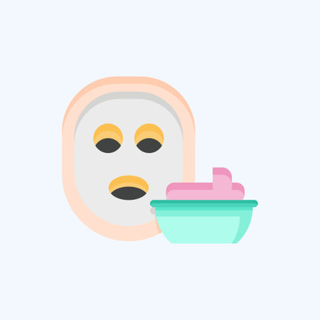 Icon Skincare. related to Barbershop symbol. Beauty Saloon. simple illustrationのイラスト素材