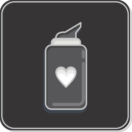 Icon Shaving Cream. related to Barbershop symbol. Beauty Saloon. simple illustrationのイラスト素材