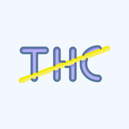 Icon Zero THC. related to CBD Oil symbol. simple design editable. simple illustrationのイラスト素材