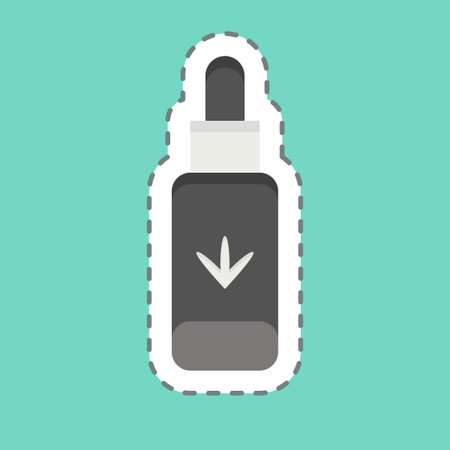 Icon Hemp Oil. related to CBD Oil symbol. simple design editable. simple illustrationのイラスト素材