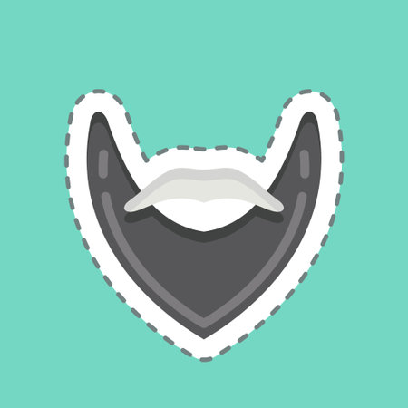 Icon Beard. related to Barbershop symbol. Beauty Saloon. simple illustrationのイラスト素材