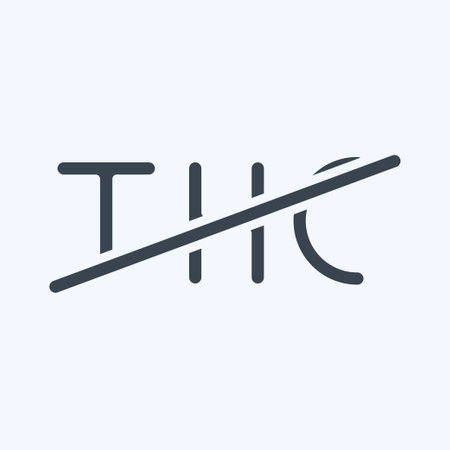 Icon Zero THC. related to CBD Oil symbol. simple design editable. simple illustrationのイラスト素材