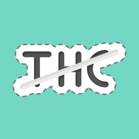 Icon Zero THC. related to CBD Oil symbol. simple design editable. simple illustrationのイラスト素材