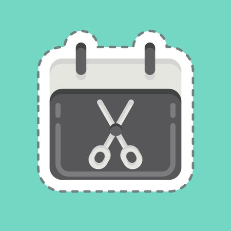 Icon Appointment. related to Barbershop symbol. Beauty Saloon. simple illustrationのイラスト素材