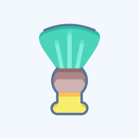 Icon Shaving Brush. related to Barbershop symbol. Beauty Saloon. simple illustrationのイラスト素材