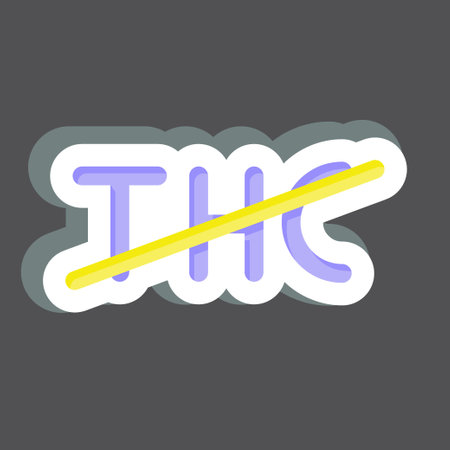 Icon Zero THC. related to CBD Oil symbol. simple design editable. simple illustrationのイラスト素材