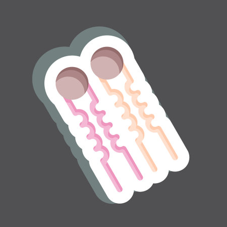 Icon Hair Pins. related to Barbershop symbol. Beauty Saloon. simple illustrationのイラスト素材