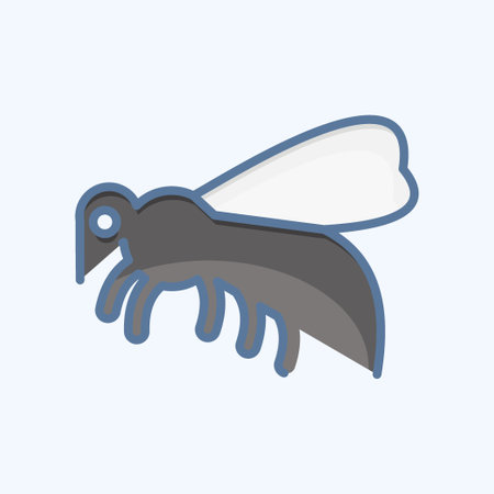 Icon Bee. related to Domestic Animals symbol. simple design editable. simple illustrationのイラスト素材