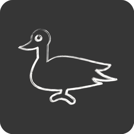 Icon Duck. related to Domestic Animals symbol. simple design editable. simple illustrationのイラスト素材