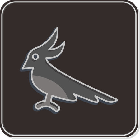 Icon Cockatoo. related to Domestic Animals symbol. simple design editable. simple illustrationのイラスト素材