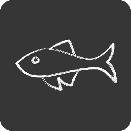 Icon Fish. related to Domestic Animals symbol. simple design editable. simple illustrationのイラスト素材