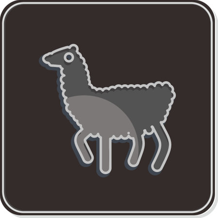 Icon Llama. related to Domestic Animals symbol. simple design editable. simple illustrationのイラスト素材