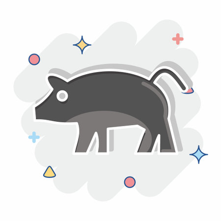 Icon Pig. related to Domestic Animals symbol. simple design editable. simple illustrationのイラスト素材