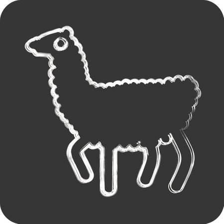 Icon Llama. related to Domestic Animals symbol. simple design editable. simple illustrationのイラスト素材